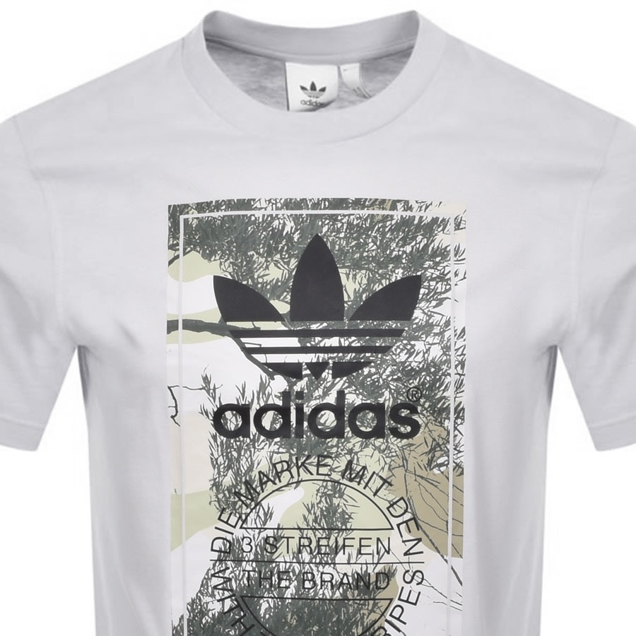 Alternative Image for Productadidas Originals Camo Logo T Shirt Grey2